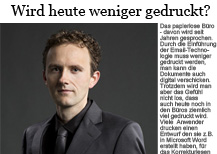 Wird heute weniger gedruckt – Interview